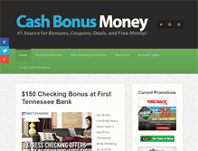 Tablet Screenshot of cashbonusmoney.com